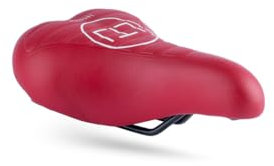 Letoule Fahrradsattel City Comfort Isophorm Uni mit Licht, LTL Rot, hergestellt in Italien