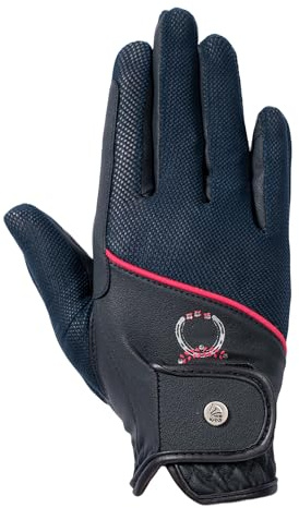 HKM Kids Aymee Riding Gloves, Deep Blue, 6 Years