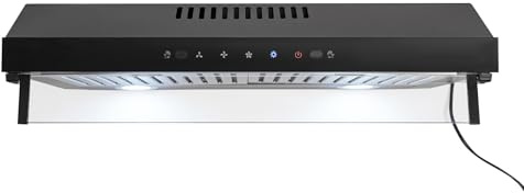 Dunstabzugshaube, Unterbauhauben Dunstabzugshaube, Abzugshaube, 3 Leistungsstufen, Intelligente Touch-Schnittstelle, LED Beleuchtung, Geräuscharmer Betrieb