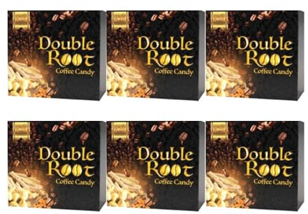 6 Cajas Super Life Double Root Coffee Candy Arábica Café Dulce, Paquete de 10 Piezas