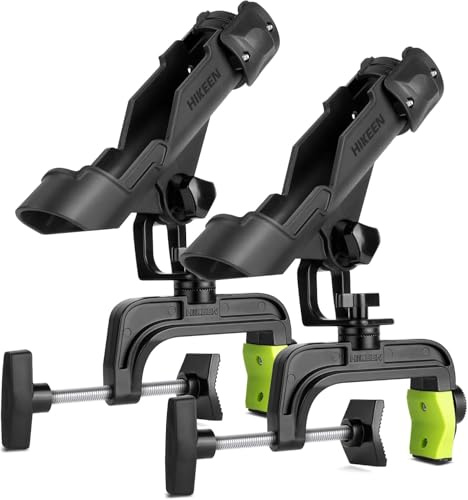 BOOSTEADY Angelrutenhalter für Boot verbesserte Rutenhalter mit vergrößerter Klemme Fishing Rod Rack für runde/quadratische Rohre, 2 Stück