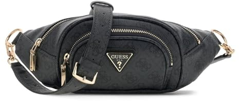 GUESS Gürteltasche Umhängetasche Latona Belt Bag Coal Logo dunkelgrau
