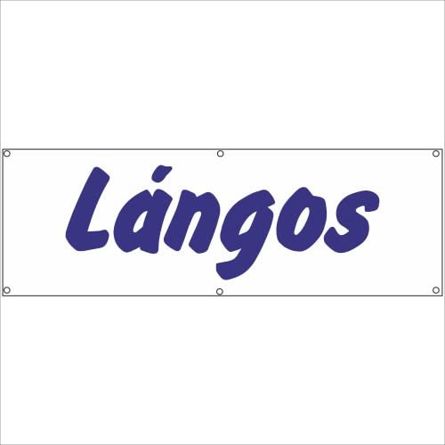 Indigos UG - Plane wasserdicht Gerüstplane - p075 - Langos - Banner - 150x50 cm - Baustelle, Garten, Zaun oder Veranstaltung im Sommer - Werbeplane, Werbung