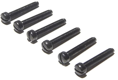 Set di sei viti nere per pickup humbucker per chitarra