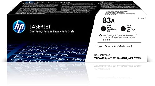 HP CF283AD 83A Original LaserJet Tonerkartuschen, Schwarz, Doppelpack
