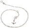 Fußkette Silber (Figarokette) mit Anhänger Anker - Breite 2,2mm - Länge 30cm - echt 925 Silber