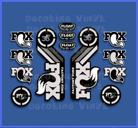 Ecoshirt Fork Fox Float 36 2015 Heritage Dp1087 Stickers Aufkleber Decals Autocollants Adesivi, Weiß