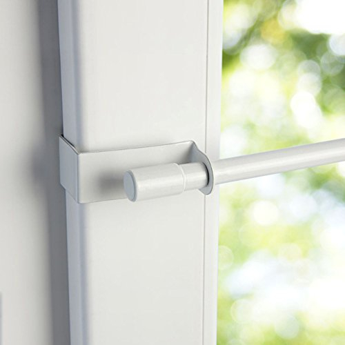 Easy-Shadow Klemmstange Easy-Fix 7/9 mm Metall - Länge ausziehbar 45-75 cm in weiß - Vitrage Gardinenstange Bistrostange ausdrehbar für Scheibengardine