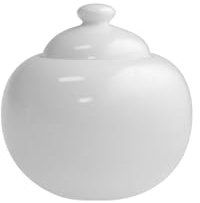 H&H 9546585 Zuccheriera Bone China Utensili da Cucina, Bianco