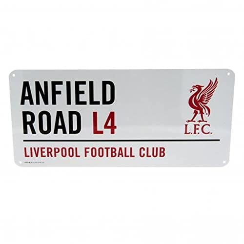 Liverpool Official Anfield Road L4 Metal Street Sign - Multi-Colour