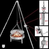 Schneider Edelstahl Dreibeingrill Schwenkgrill Höhe 250 cm mit Rost Ø 100 cm