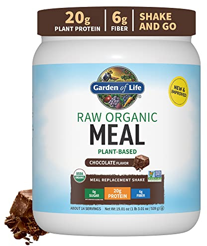 Garden of Life Raw Organic Meal Protein Powder, Chocolate, 14 Servings