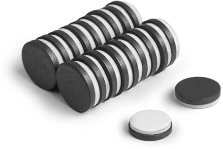 first4magnets™ F406FA-20 Magnet Expert® 20mm dia x 3mm thick Y10 Ferrite Magnet with Self Adhesive Foam - 0.6kg Pull ( Pack of 20 )