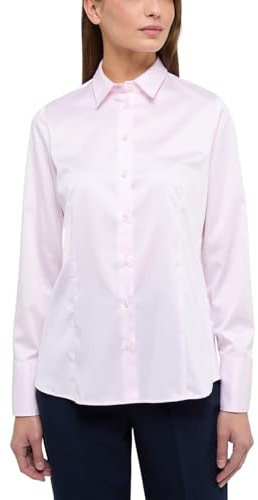 ETERNA Regular Bluse Langarm Hemdenkragen Schulterpasse rosa