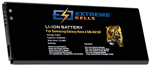 Extremecells Batteria di ricambio adatta per Samsung Galaxy Note 4 SM-N910F