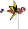 CIM Windspiel - Petite 2 in1 STIEGLITZ - Windrad Ø31 cm - Windmühle mit Standstab oder Mobile mit Hängeset