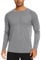 TACVASEN UV Protection Shirts for Men Long Sleeve Tops Rash Guard Shirt Summer Beach UV Protection T-Shirts UV Shirts Grey