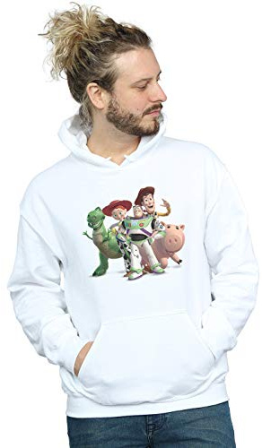 Disney Men's Toy Story 4 Group Hoodie White Large