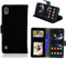 Saturcase - Custodia protettiva per ZTE Blade A530, in pelle sintetica satinata, con chiusura magnetica, per ZTE Blade A530, colore: Nero
