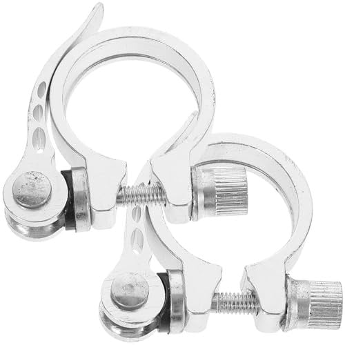 BESPORTBLE 2pcs Bicycle Seat Clamps 35mm Bike Seat Post Clamps Collar Replacement Parts Quick Release Clamp for Cycling Road Bike