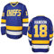 villa Hanson Brothers Hockeytrikot 16 Charlestown Chiefs 17 Jeff Slap Shot 18 Movie Hockeytrikot Blau Weiß S-3XL (16 Blau, Groß), Blau, L