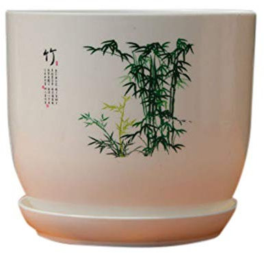 Hankyky Pot de fleurs en résine de type céramique pour Cactus Pot de plantes succulentes Pots de bonsaï de Style chinois Pot de fleurs avec trou de drainage conteneur planteur jardin à la maison