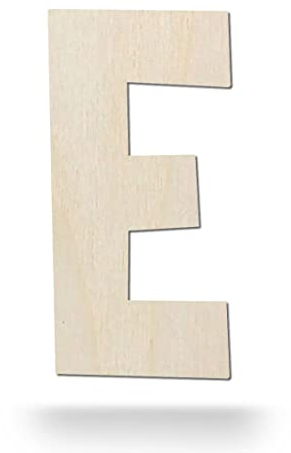 Kleenes Traumhandel Holzbuchstaben - Buchstabe aus Holz - Buchstaben für Türbeschriftung - Alphabet aus Holz für Kinderzimmer, Wohnzimmer u.v.m. - (15 cm, Großes E)