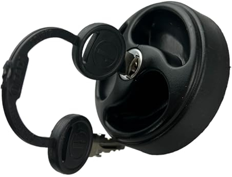 Tapa de depósito de agua potable para caravana, color negro, 3 asas