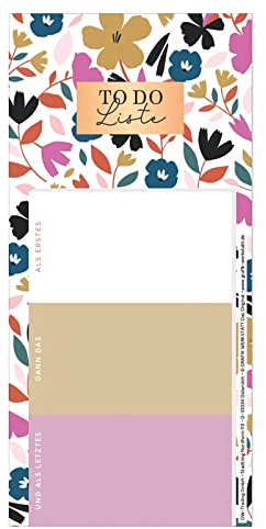 Grafik-Werkstatt Magnet-Block mit Goldveredelung | Abreißblock | 50 Blatt | To-Do-Liste