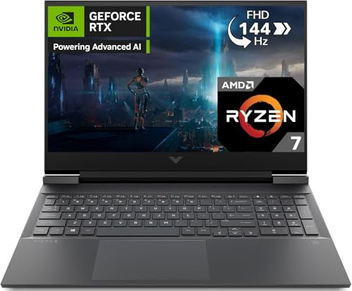 HP Victus 16-e0007sl Notebook, AMD Ryzen 7 5800H, RAM 16 GB, 1 TB SSD NVME PCIe M.2, Display 16,1 Zoll FHD 144Hz IPS, NIVIDIA RTX 3060 Grafik 6 GB, Wi-Fi 6, BLE 5.2, Windows 11, schwarz
