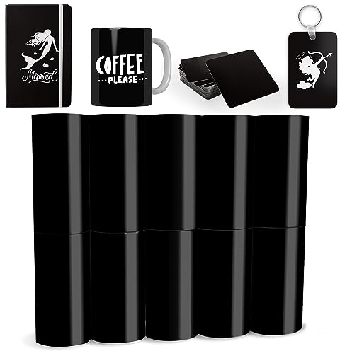 Black Insoluble Transfer Paper-Solid Color,4.5x12Sublimation Paper for Mug Press,10/pcs