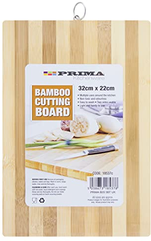 32Cm Bamboo Chopping Board - Kitchen Cutting Tool | for Food, Fruits, Vegetables, Non Toxic Multi Purpose Cooking Preparation, Durable | Kitchenware