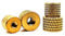 M3 10PCS Solid Brass Copper Cylindrical Adjusting Knurled Thumb Nut Thumbnut Suitable for Air Water Cooling Fan PC Case