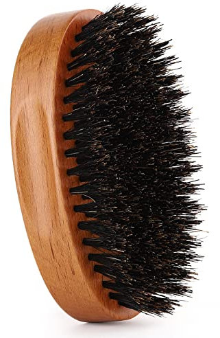 PERFEHAIR 100% Wild Natural Boar Bristle Hair Brush -Palm Handle-Firm Bristles Hairbrush