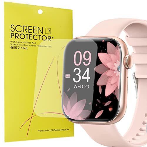 Blueshaweu Schutzfolie Kompatibel für AooDen P45 Smartwatch 1.8'', HD klar Flexible TPU Displayschutzfolie für AooDen P45 1.8'' Smart Watch (6 Pack)