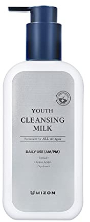 [MIZON] YOUTH CLEANSING MILK (200 ml) Koreanische Hautpflege – Gesichtsreiniger und Make-up-Entferner – Hypoallergener, Feuchtigkeitsspendender und Sanfter Reiniger für Empfindliche Haut
