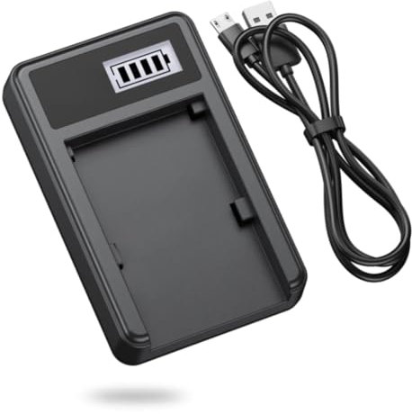 USB Battery Charger for Panasonic LUMIX DMC-TZ11 Digital Camera - Works with USB Plug | Computer | Power Bank - Smart Battery Charge Status Display