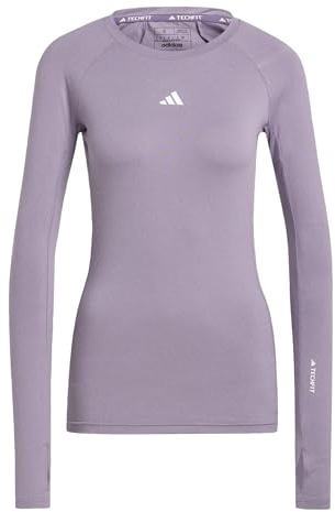 adidas Women's Techfit Long Sleeve Training Top, Shadow Violet, S