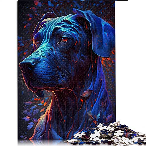 für Erwachsene 1000 Teile Puzzle Deutsche Dogge Hund Puzzles für Erwachsene Puzzle Papppuzzles Tolles Geschenk für Erwachsene (Größe 26x38cm)