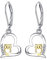 Eulen Ohrringe 925 Sterling Silber Herz Hängend Tropfen Ohrringe Eulen Schmuck Geschenk Hypoallergener für Mädchen Damen Ehefrau Mutter Frauen Kinder Valentinstag