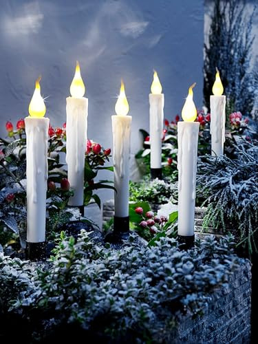 Weltbild LED-Gartenstecker Candlelight Elegante Leuchten für Draußen, 6er-Set, stromsparend & langlebig, ideal für Gärten & Terrassen