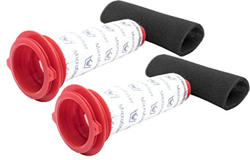 vhbw 4x Filtro compatible con Bosch Athlet 25.2V BCH6ATH25/01, BCH6ATH25/02, BCH6ATH25K/01 aspiradora - filtro de espuma, microfiltro