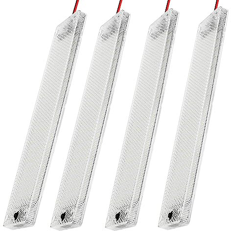 WIERSS Lumière Intérieur LED 12V, 2376lm, 12 Volts Eclairage Barre Lumineuse 12V Plafonnier avec Interrupteur, Reglette de Ruban Lampe pour Camping-Car Caravane Van Fourgon Camion Bateau (4 pièces)