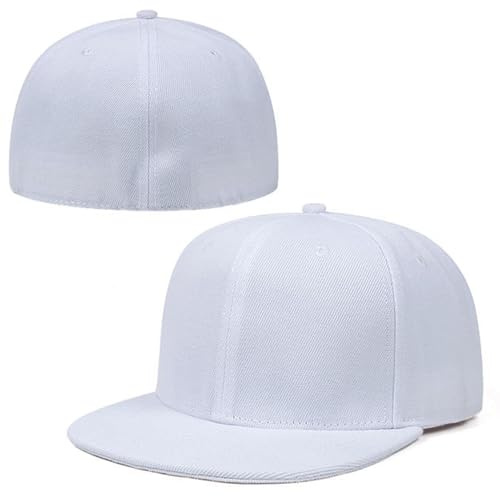 YEKEYI Flat Bill Visiera Snapback Cappello Tesa Vuota Alta Top End Trendy Lain Tone Baseball Cap Cappello Da Cowboy