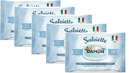 CT-TRONICS Camon Lot de 5 lingettes nettoyantes pour chiens et chats Bleu marine