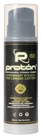 PROTON Black Label Professional Stencil Primer Airless System, 250 ml / 8,5 oz. Gel für Tattoo-Tattoos, maximale Haftung