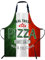 Smooffly Pizza-Poster-Schürze, verstellbarer Hals, Latzschürze für Männer und Frauen, geeignet für Küche, Kochen, Kellnerin, Kochschürze, Pizza-Poster, 27x31 Inch