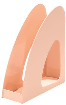 HAN Stehsammler Re-LOOP - 6 Stück, say yes to 100% recycled, Zeitungsständer, Stehordner, modernes, junges Design für DIN A4/C4 Unterlagen, 76 x 239 x 256 mm, 16218-881, pastellorange