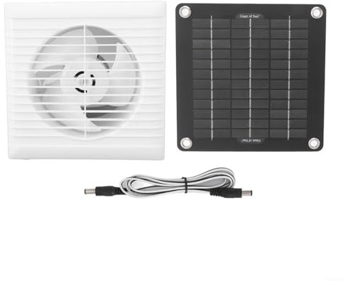 zeroupshop Ventilateur solaire résistant aux intempéries avec ventilateur DC 12 V 30 W Panneau solaire Ventilateur d'extraction Panneau solaire pour petits poulaillers serres abris maisons pour