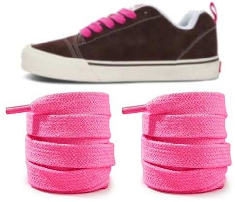 NDTEZUGT Lacets de rechange épais en coton épais pour Vans Knu Skool – Lacets de rechange épais en coton épais (rose, 140 cm)